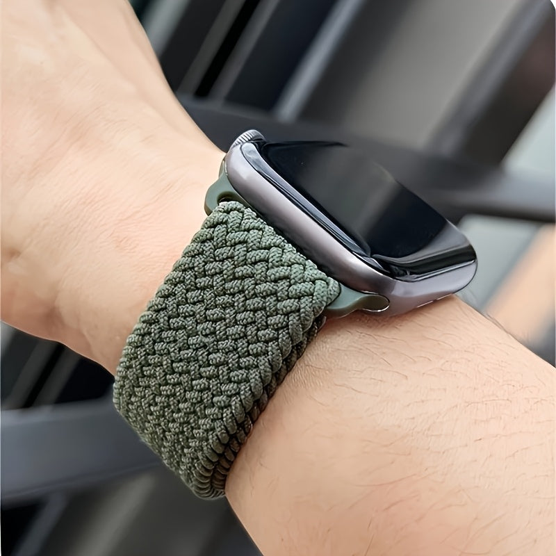 Adjustable Nylon Braided Solo Loop Strap for Apple Watch