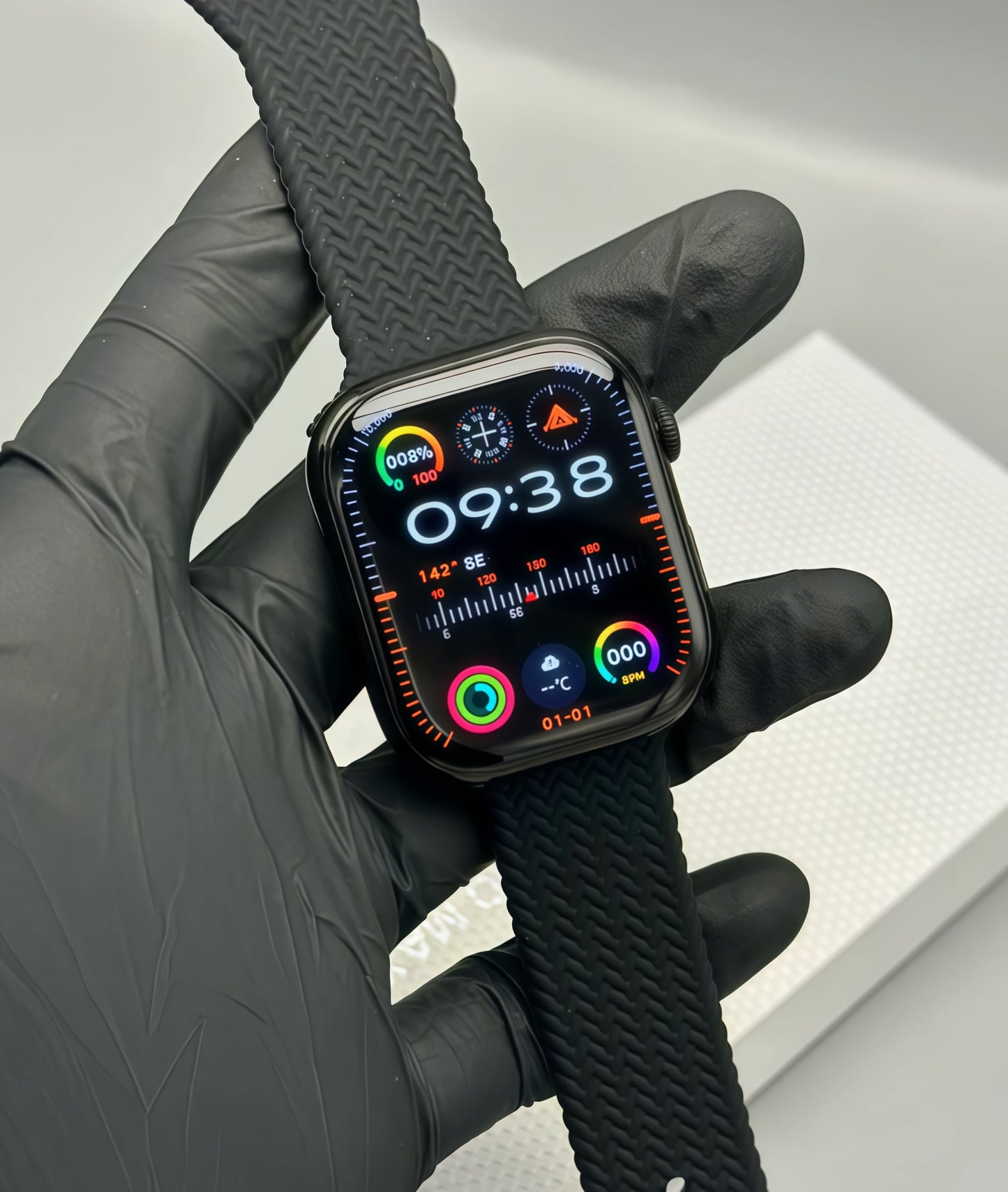 HK10 Pro Max Smart Watch Stainless Titanium (3 Straps Free)