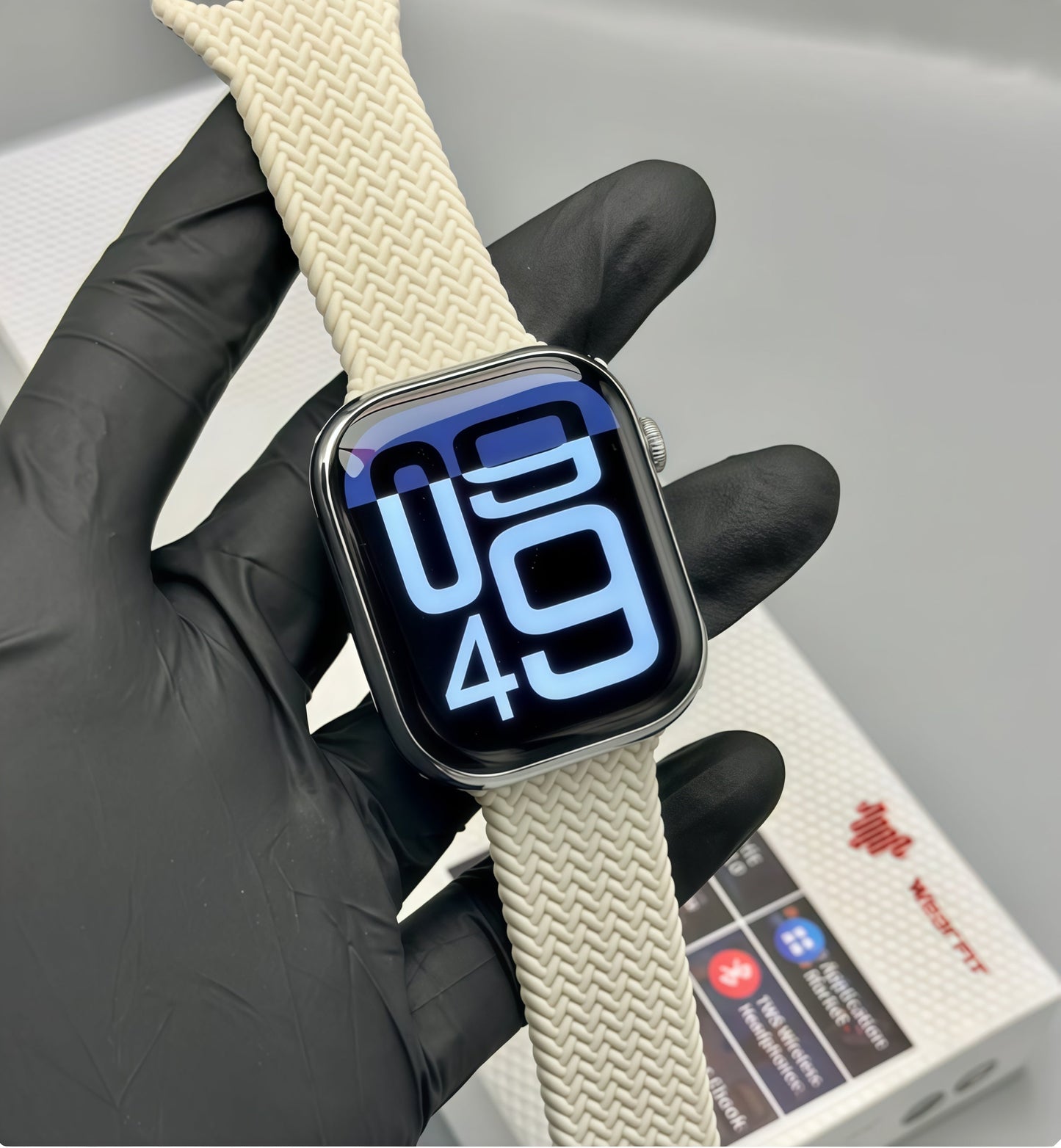HK10 Pro Max Smart Watch Stainless Titanium (3 Straps Free)