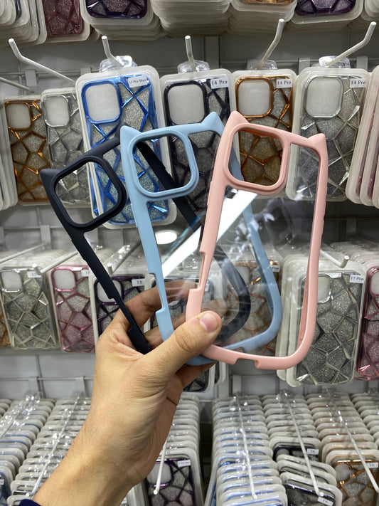 iPhone Cat Ears Transparent Border Case (DS-UG)