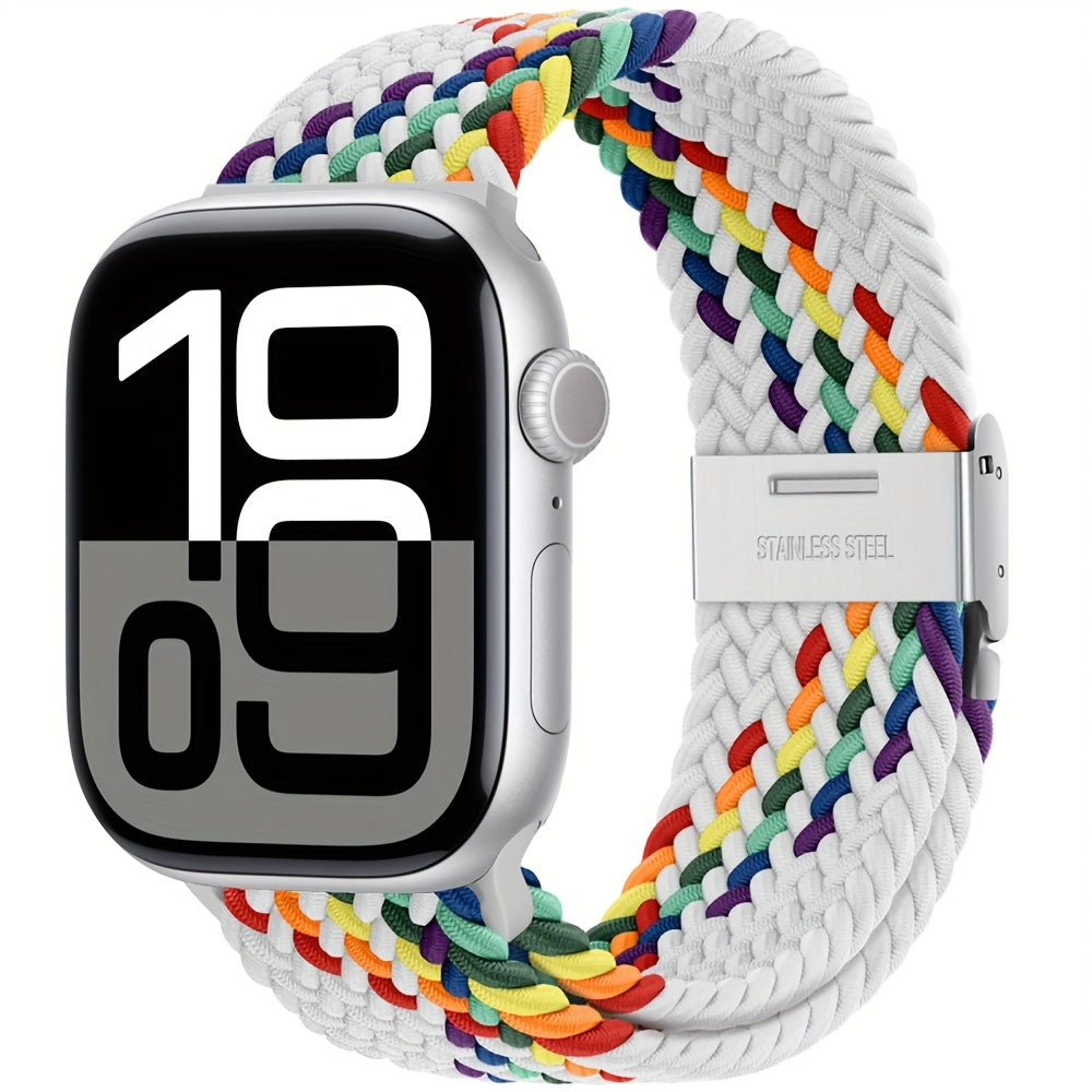 Adjustable Nylon Braided Solo Loop Strap for Apple Watch